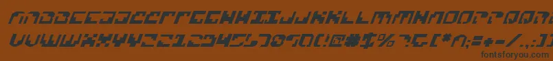 XenophobiaItalic Font – Black Fonts on Brown Background