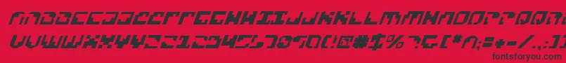 XenophobiaItalic Font – Black Fonts on Red Background