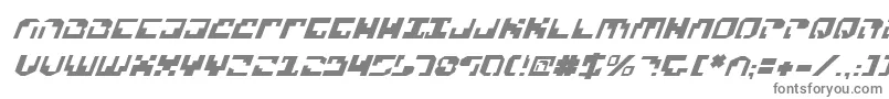 フォントXenophobiaItalic – 白い背景に灰色の文字