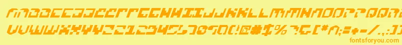 XenophobiaItalic Font – Orange Fonts on Yellow Background