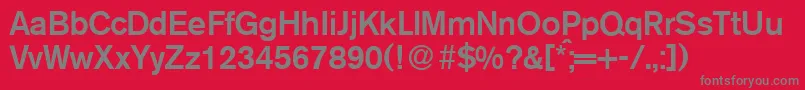 A750SansMediumRegular Font – Gray Fonts on Red Background