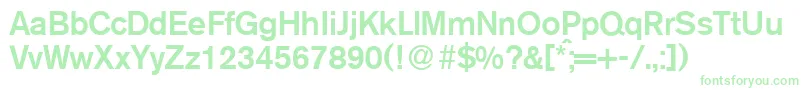 A750SansMediumRegular Font – Green Fonts on White Background