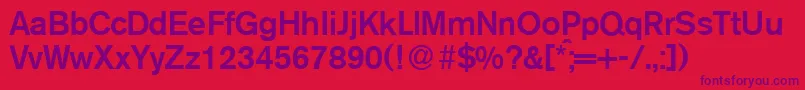 A750SansMediumRegular Font – Purple Fonts on Red Background