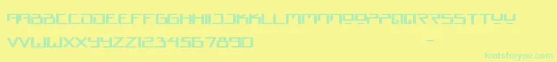 JunoReactor Font – Green Fonts on Yellow Background