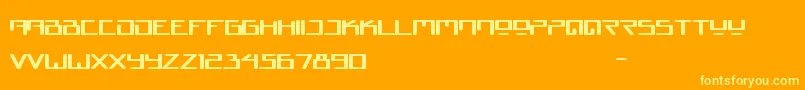 JunoReactor Font – Yellow Fonts on Orange Background