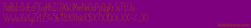 DkPimpernel Font – Brown Fonts on Purple Background