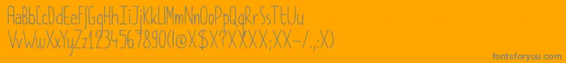 DkPimpernel-Schriftart – Graue Schriften auf orangefarbenem Hintergrund