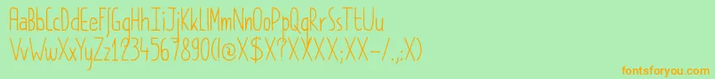 DkPimpernel Font – Orange Fonts on Green Background