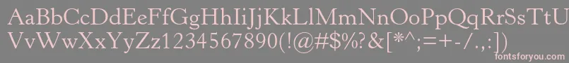 Horleyoldstylemtstd Font – Pink Fonts on Gray Background