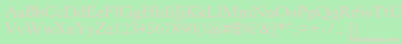 Horleyoldstylemtstd Font – Pink Fonts on Green Background