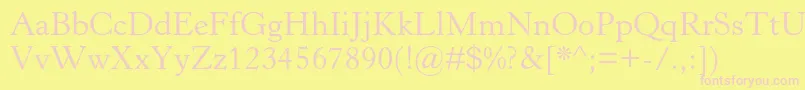 Horleyoldstylemtstd Font – Pink Fonts on Yellow Background