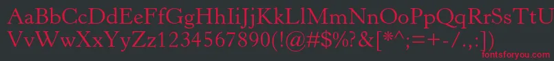 Horleyoldstylemtstd Font – Red Fonts on Black Background