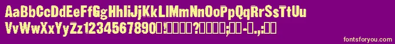 StatFt Font – Yellow Fonts on Purple Background