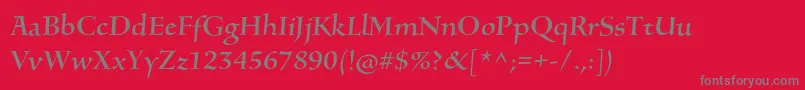 SilentiumproRomani Font – Gray Fonts on Red Background