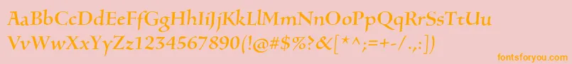 SilentiumproRomani Font – Orange Fonts on Pink Background