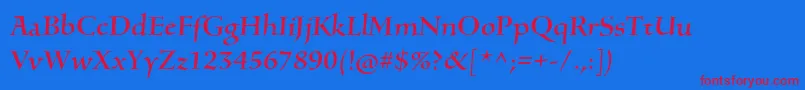 SilentiumproRomani Font – Red Fonts on Blue Background