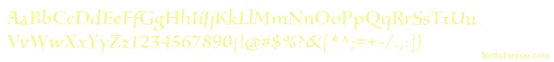 SilentiumproRomani Font – Yellow Fonts on White Background