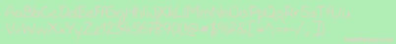 Kvant18 Font – Pink Fonts on Green Background