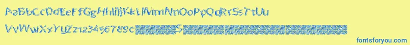 Quantumpixel Font – Blue Fonts on Yellow Background