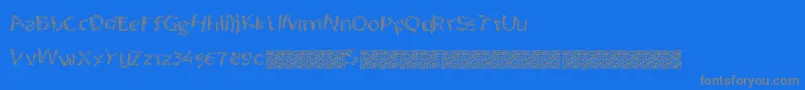 Quantumpixel-Schriftart – Graue Schriften auf blauem Hintergrund