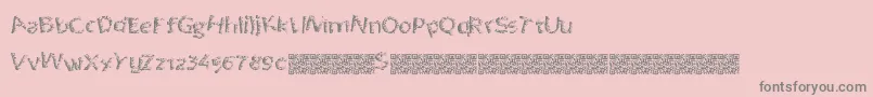 Quantumpixel-Schriftart – Graue Schriften auf rosa Hintergrund