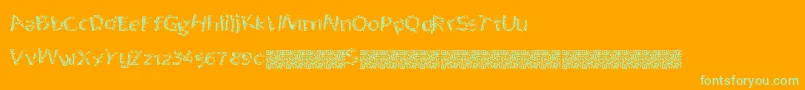 Quantumpixel Font – Green Fonts on Orange Background