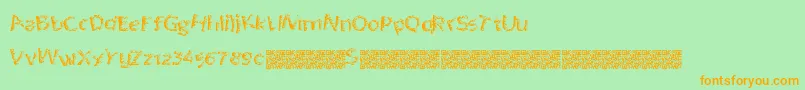 Quantumpixel Font – Orange Fonts on Green Background