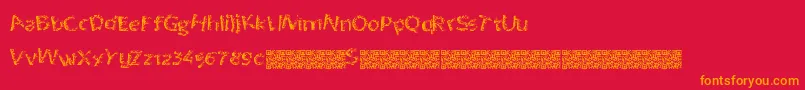 Quantumpixel Font – Orange Fonts on Red Background