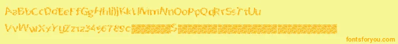 Quantumpixel Font – Orange Fonts on Yellow Background