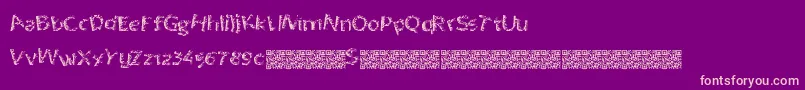 fuente Quantumpixel – Fuentes Rosadas Sobre Fondo Morado