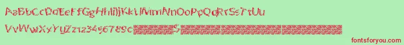 Quantumpixel Font – Red Fonts on Green Background