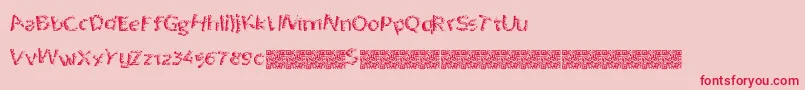 Quantumpixel Font – Red Fonts on Pink Background