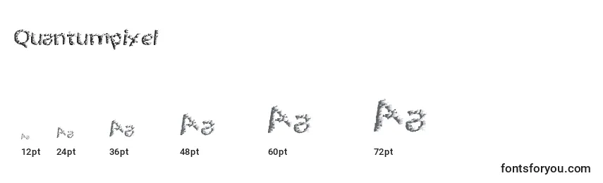 Größen der Schriftart Quantumpixel