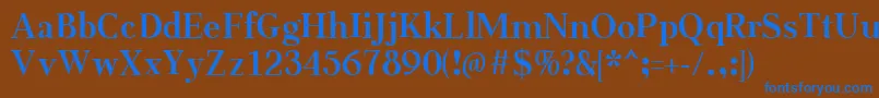 AabcedBold Font – Blue Fonts on Brown Background