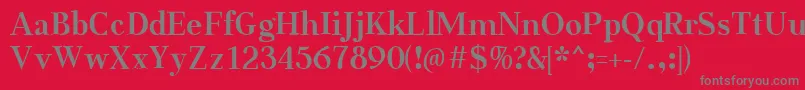 AabcedBold Font – Gray Fonts on Red Background