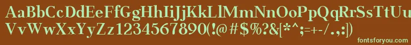 AabcedBold Font – Green Fonts on Brown Background