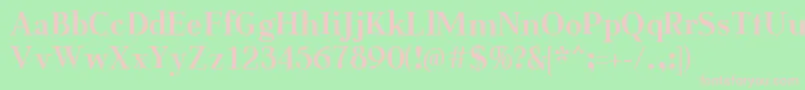 AabcedBold Font – Pink Fonts on Green Background