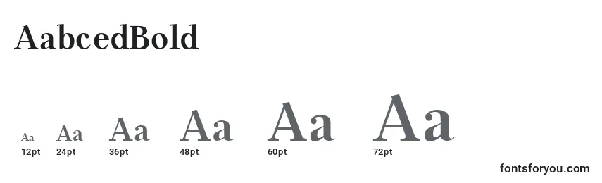 AabcedBold Font Sizes