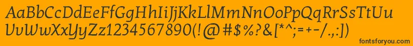 KottaoneRegular-Schriftart – Schwarze Schriften auf orangefarbenem Hintergrund