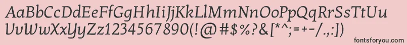 KottaoneRegular Font – Black Fonts on Pink Background
