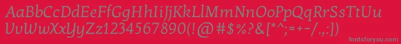 KottaoneRegular Font – Gray Fonts on Red Background