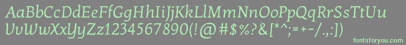 KottaoneRegular Font – Green Fonts on Gray Background