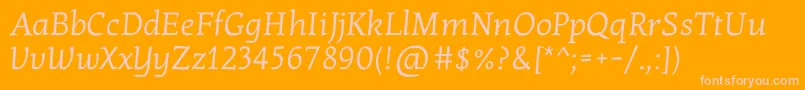 KottaoneRegular-Schriftart – Rosa Schriften auf orangefarbenem Hintergrund