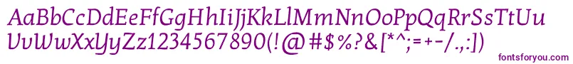 Weitere Informationen zur KottaoneRegular-Schriftart KottaoneRegular-Schriftart – Violette Schriften auf weißem Hintergrund
