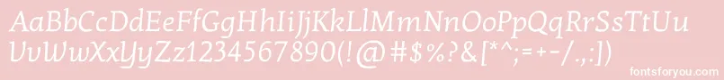 KottaoneRegular Font – White Fonts on Pink Background