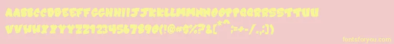 VtcKarnivalFat Font – Yellow Fonts on Pink Background