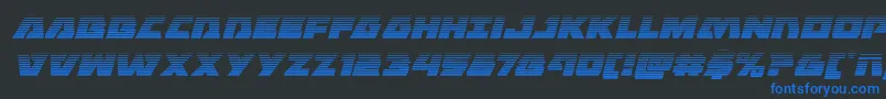 Eaglestrikegradital Font – Blue Fonts on Black Background