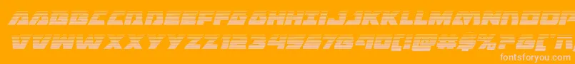 Eaglestrikegradital-Schriftart – Rosa Schriften auf orangefarbenem Hintergrund