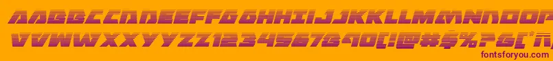 Eaglestrikegradital Font – Purple Fonts on Orange Background