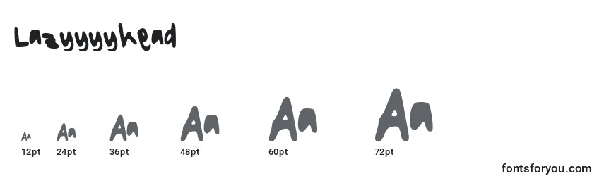 Размеры шрифта Lazyyyyhead